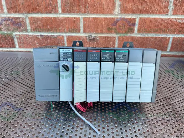 Used ALLEN BRADLEY SLC 500 1746-P1 PROCESSOR UNIT W/ 1747-L532, 1746-NT4 MODULES Electronics & Components | Equipment Lab #486305