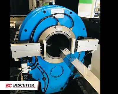 2026 Bescutter FLY PRO 5'X10' | 1500W - 6000W IPG | Fiber Laser Metal Sheet and Pipe Cutter Full Enclosure with Parallel Shuttle Table