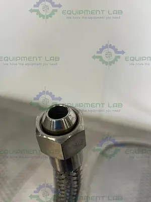 USED 118" STAINLESS STEEL BRAIDED HOSE W/ 1/2" NPT FITTINGS