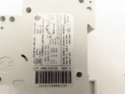 Allen Bradley 1489-A1D150 Circuit Breaker 1 Pole 15A Lot of 9