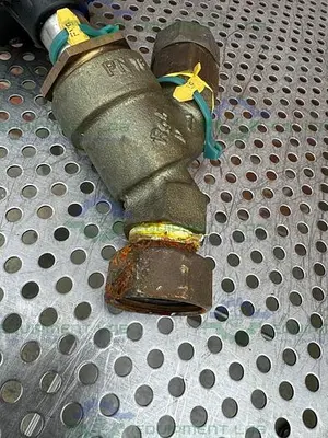 USED GEMU 554/20/D195-1-1-A154 PNEUMATIC ANGLE SEAT GLOBE VALVE