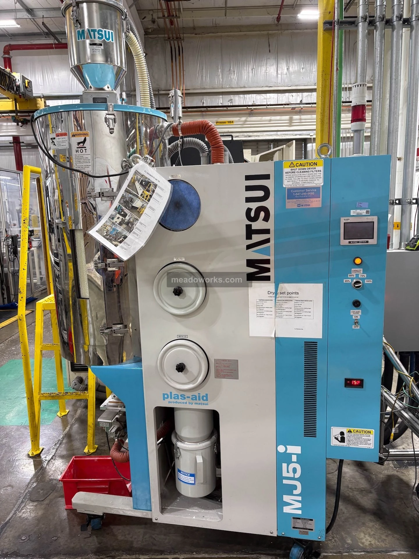 Used 2020 Matsui MJ5-i-650U Dehumidify Desiccant Dryers Indiana US | Meadoworks #1541644