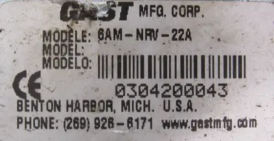NEW GAST 6AM-NRV-22A AIR MOTOR 6AMNRV22A