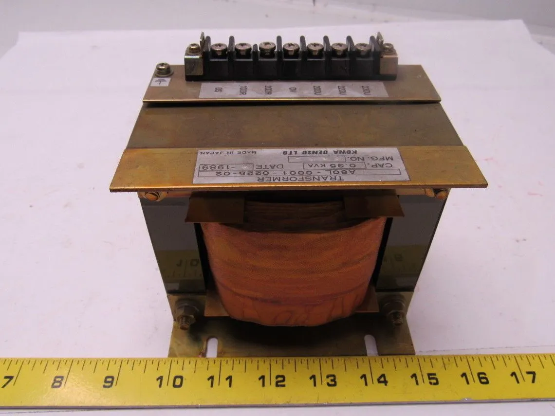 Fanuc / Kowa Denso A80L-0001-0225-02 O.35KVA Transformer From Tape Drill Mate