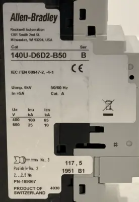 NEW ALLEN BRADLEY 140U-D6D2-B50