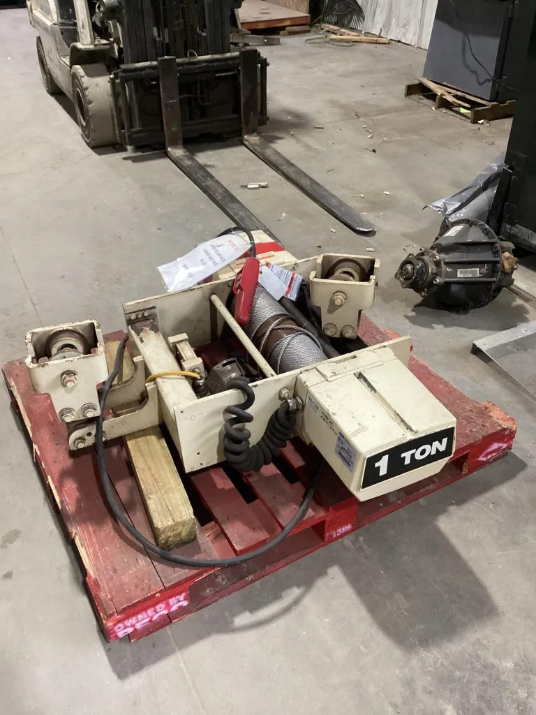 Coffing 1 Ton Hoist On Trolley 20′ WRT2010 3LH 230/460V