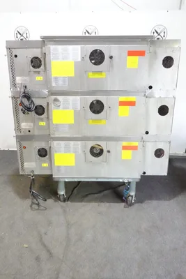 2019 MIDDLEBY MARSHALL TRIPLE STACK PROPANE GAS SPLIT BELT PIZZA CONVEYOR OVEN MODEL PS638G