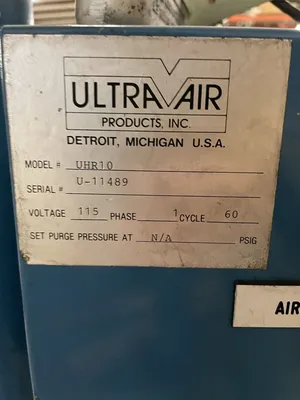 ULTRA AIR UHR10 Twin Tank Air Compressor Air Dryer 115V 1PH 200psi