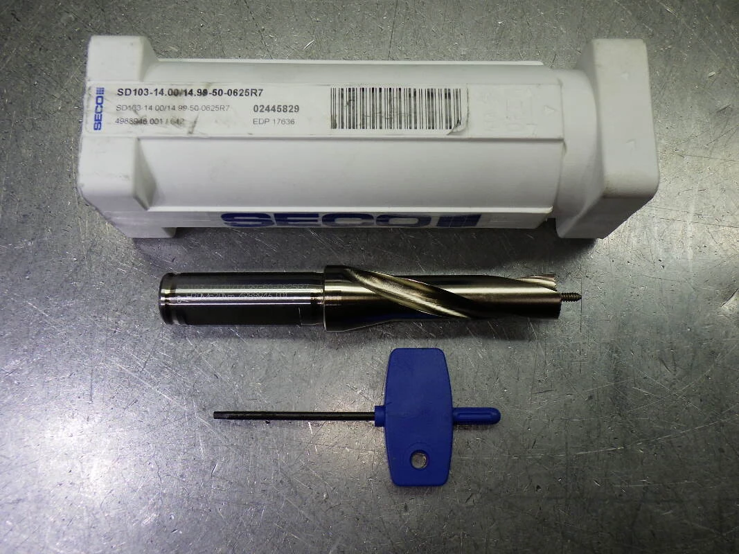 SECO 14-14.99 Coolant Thru Drill 5/8" Shank SD103-14.00/14.99-50-0625R7 (LOC1318A)