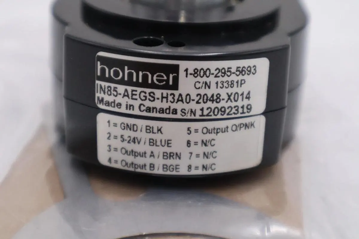 HOHNER IN85-AEGS-H3A0-2048-X014 ENCODER 5/8IN 2048PPR STOCK H1297A