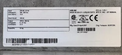 Abb ACS800-U1-0016-5+P901 / ACS800U100165P901 (1C-24)