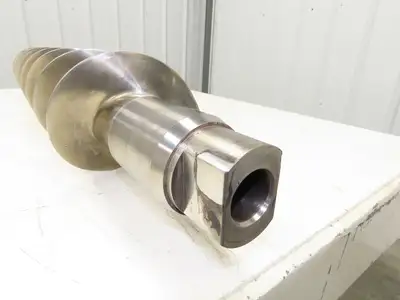Stainless Steel Screw Feed Auger Food Grade 6-9/16" OD 50-1/2"L Custom