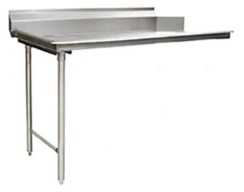 Eagle Group CDTR-48-16/3 48" Straight Clean Dishtable - L-R, 8" Backsplash, 16 ga 304 Stainless