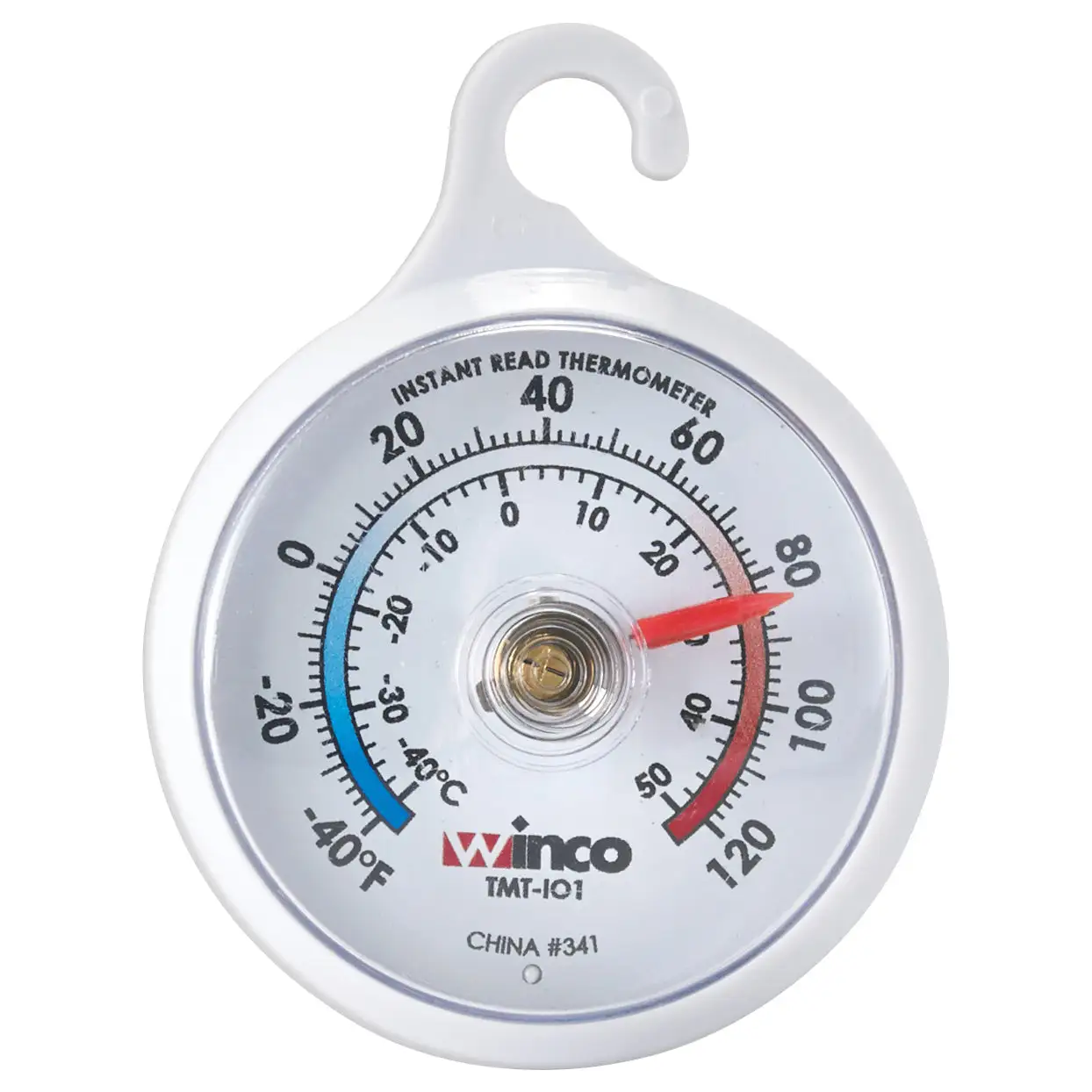 Window/Wall Thermometer, -40 to 120F, 1-3/4" Dial, Weather Resistant (12 Each)