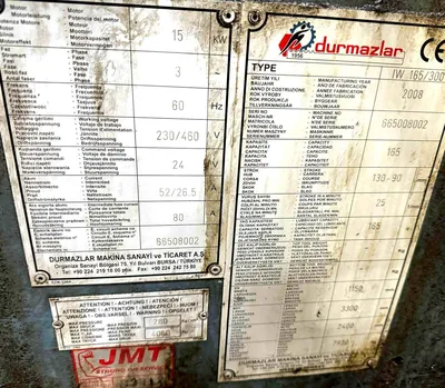 2008 DURMA/JMT IW 165/300 Ironworker | Mohawk Machinery (8)
