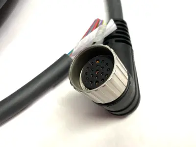 USED LUMBERG AUTOMATION FEMALE 90° POWER CABLE SINGLE END M23 19-PIN
