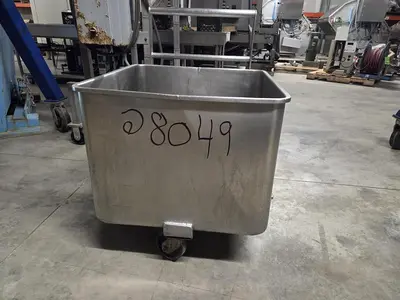 USED CUSTOM DESIGNED & MANUFACTURED STAINLESS STEEL DUMP BUGGY 400LBS.
