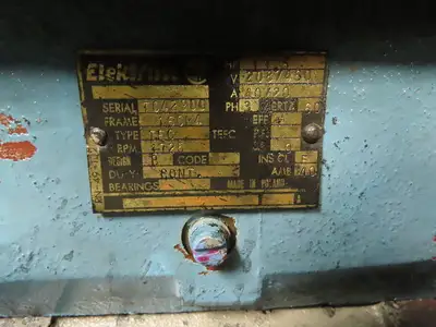Hosokawa Micron Corp. TBB-5-P.W.O. Pressure Blower 15 hp 208/460 Volt 3ph