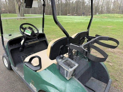 (1) 2015 E-Z-Go golf cart with a Kawasaki gas engine, does not include Club canopy, includes ball wa...