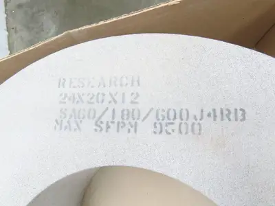 Research Abrasives 180/600J4RB Grinding Wheel 24x20x12" 180/600 Grit  Set of 3