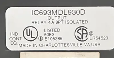 GE Fanuc IC693MDL930D Output Relay Module (BIN4.4.5)