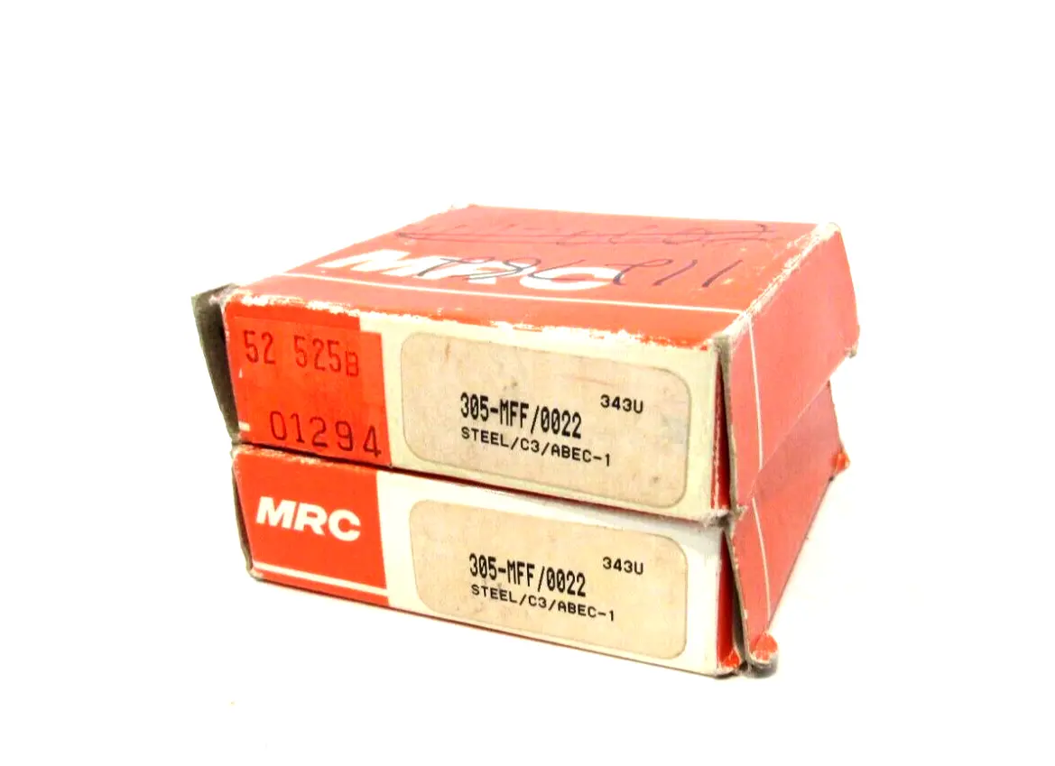 LOT OF 2 NEW MRC 305-MFF/0022 BALL BEARINGS 305MFF0022