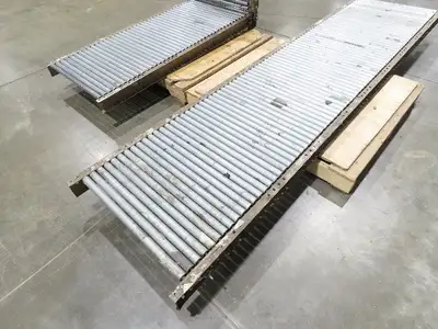 Mathews 30"x 17' 10" Gravity Roller Conveyor Walk-Thru Gate 1-3/8" Roller 27"BF