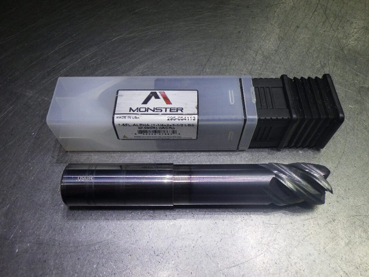 Monster 1" 5 Flute Carbide CR XL Endmill 1" Shank .09" R 295-054113 (LOC1901B)