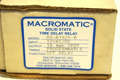 NEW MACROMATIC SS-61626-B RELAY SS61626