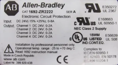USED ALLEN BRADLEY 1692-ZR2222 ELECTRONIC CIRCUIT PROTECTION 1692ZR2222