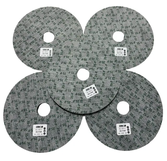 CGW 6" x 1/4" x 1" Unitized Deburring Wheel 3S- Fine Silicon Carbide 5 Pack