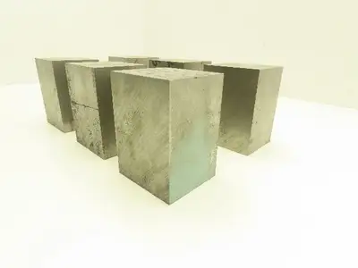 4140 PH Alloy Steel Flat Bar Stock 2-1/4"x 2-1/2"x 3-1/2"L  Lot of 6