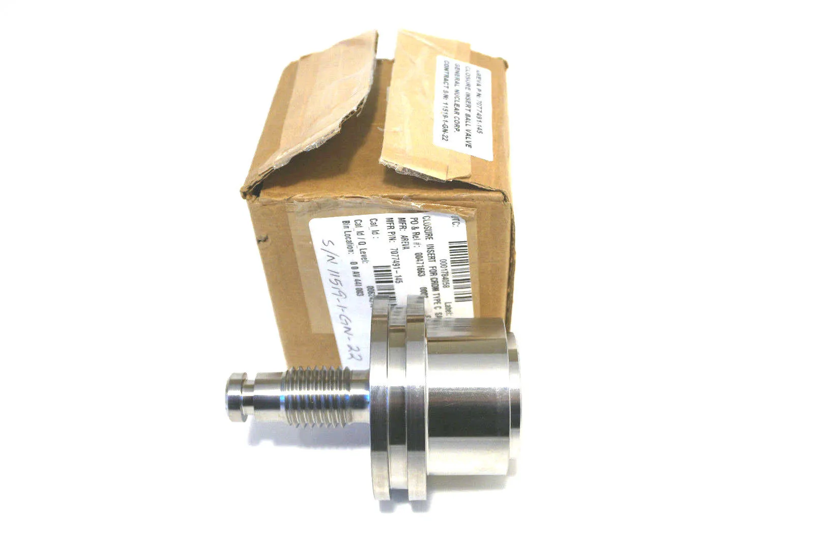 NEW AREVA 7077491-145 CLOSER INSERT BALL VALVE 7077491145