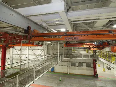 Cleveland Tramrail P&H 1/2 Ton Single Girder Underhung Bridge Crane 18' 3" Span