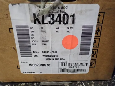 Used BALDOR KL3401 A.C. Motors Ohio US | HGR 24 #1132814