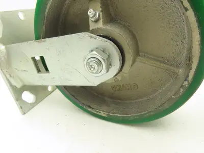 PEMCO E-6 Caster W/6" Heavy Duty Poly Covered Wheel Greaseable Bearings Lot of 2