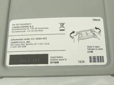 Cannon PFI-706BK Black Ink Tank Cartridge Lucia BK EXP 2017