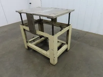 1" Aluminum Top  Steel Base Work Bench Table 24"x36" x 26-36"Adjustable Height