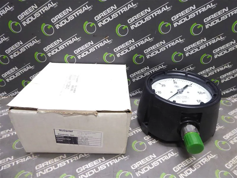 McDaniel Controls Inc. AB10516 Pressure Gauge 0-60 PSI Range 1/2" NPT New NIB