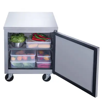 New | in-Stock Dukers New Dukers DUC29R Single Door Undercounter Refrigerator in Stainless Steel Undercounter Refrigerators Illinois US | Falcon Restaurant Supply #1376259