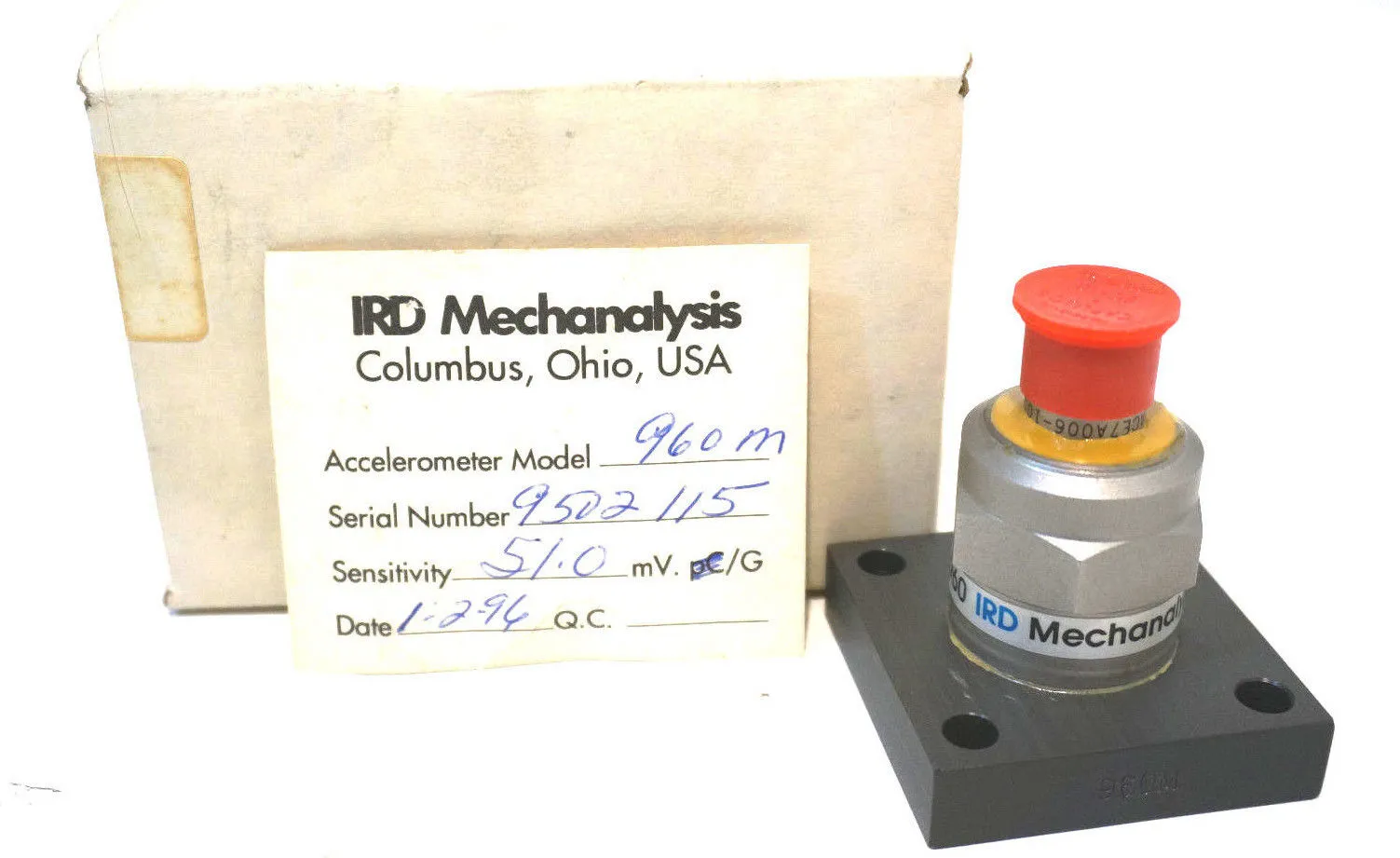 NEW IRD MECHANALYSIS 960M ACCELEROMETER