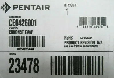NEW PENTAIR CE0426001 CONDENSATE EVAPORATOR 230V 23478