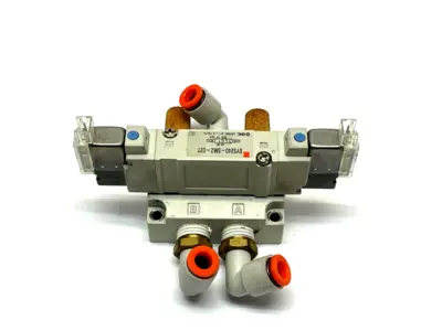 SY5240-5MZ-02T | SMC  Solenoid Valve w/ Sub Plate - Used