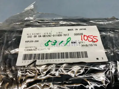 NEW MISUMI PRECISION HOLLOW LINEAR SHAFT, BLACK CHROME 25MM D