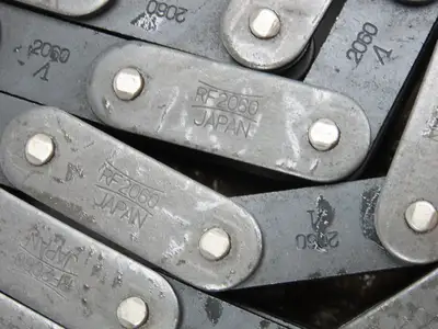 RF2060-2 Double Strand Roller Chain 1-1/2" Double Pitch 10' Length Lot of 2