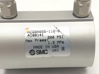 NCQ8A056-112-DAI00141, NCQ8A056-112-D | SMC NCQ8A056-112-DAI00141 Compact Pneumatic Cylinder 9/16" Bore 1-3/25" Stroke - Used