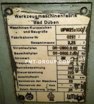 Used WMW UPW 25.1 Thread Rollers SK | F.M.T. Group s.r.o. #1246054