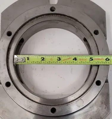MOUNTING PLATE, 7" DIAMETER, BASE 10"X7", THROUGH HOLE ID 5"