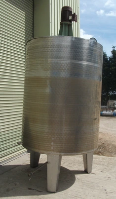 2,500L S/S Enclosed Vertical Mixing Tank 5 kW