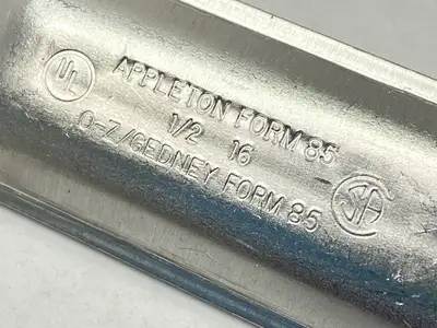 USED APPLETON FORM 85 ALUMINUM CONDUIT BODY COVER 1/2" LOT OF 12